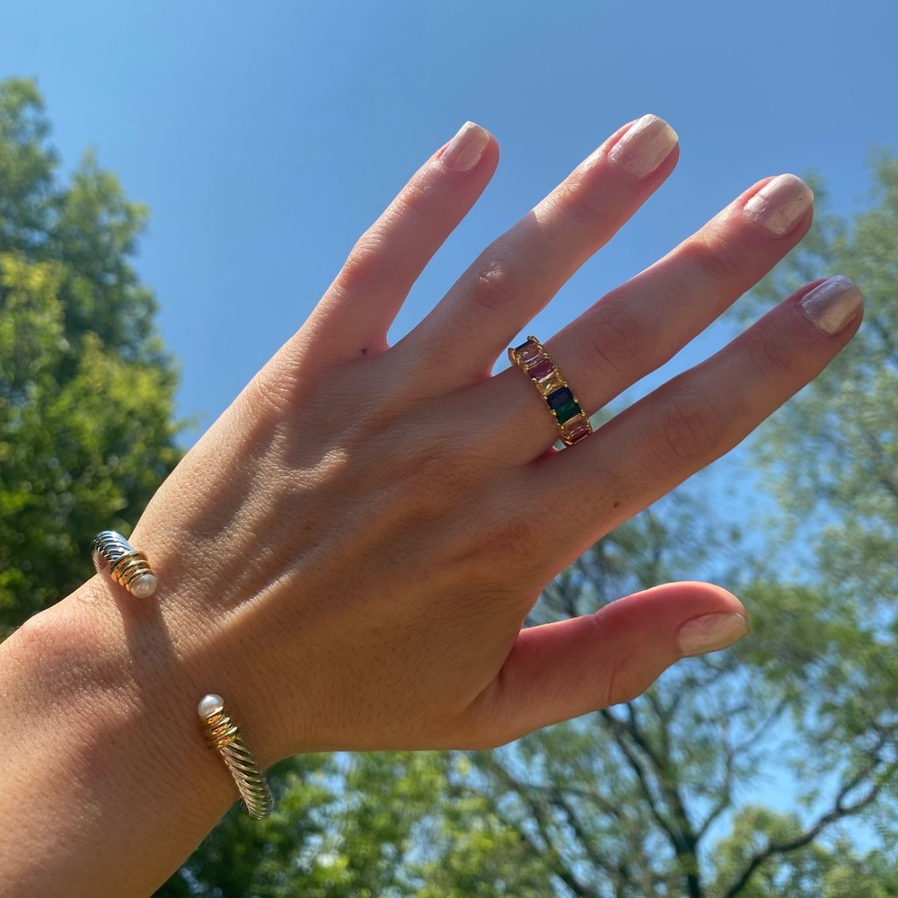 Rainbow Baguette Ring - Picture 3 of 12